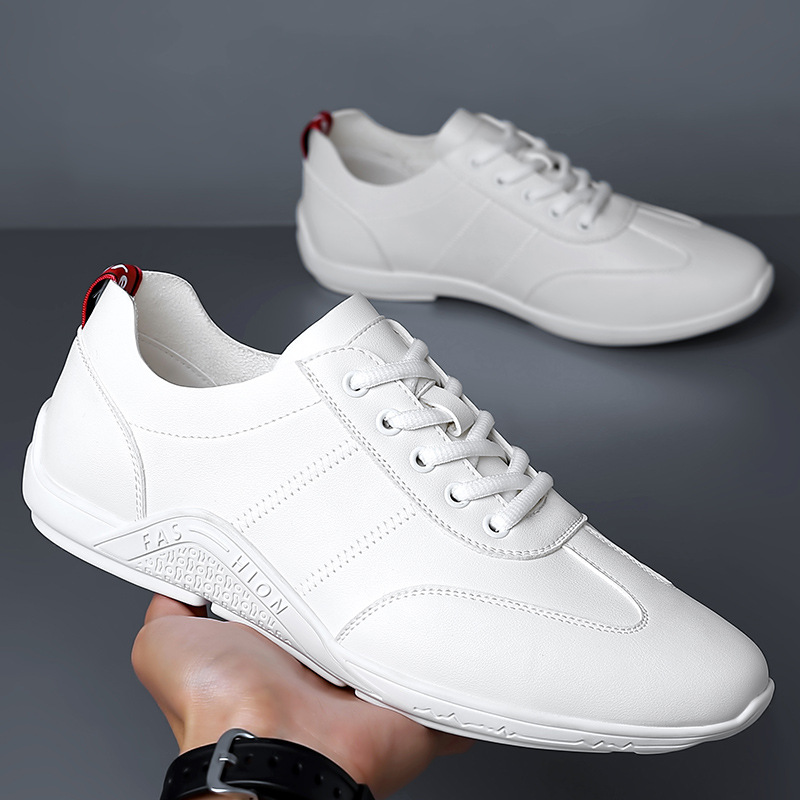 Men's Lightweight PU-Leather Lace-Up Casual Shoes 3