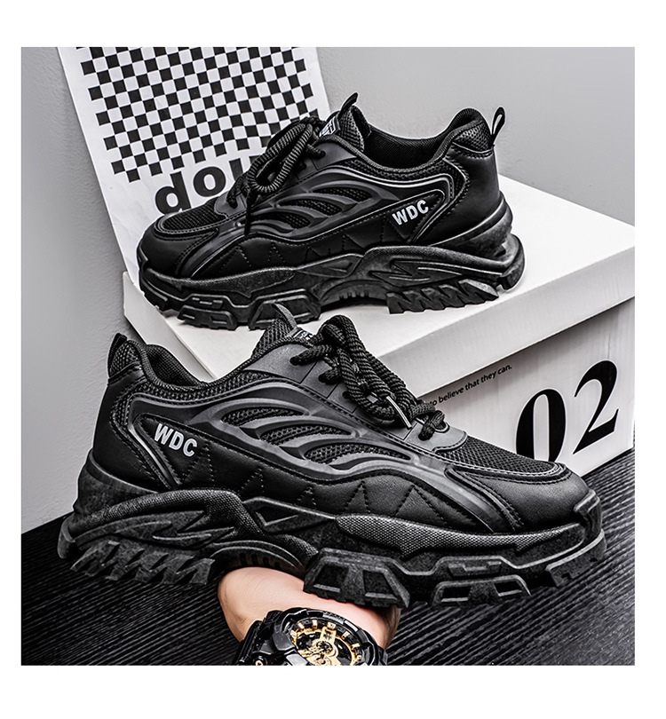 Men's Breathable Chunky Platform Casual Sneakers detail 14