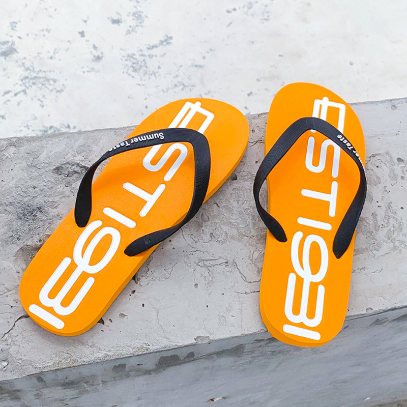 Men's Lightweight Graphic Print Casual Beach Flip-Flops