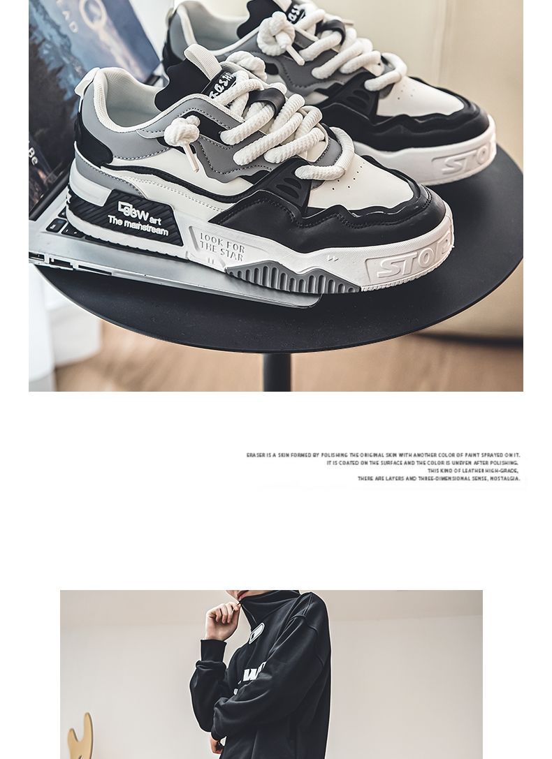 Zapatillas de skate unisex con plataforma chunky y diseño colorblock detail 7