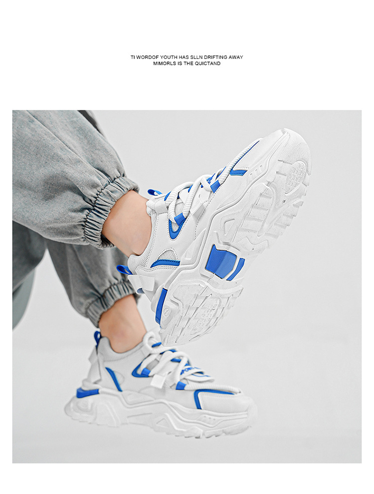 Atmungsaktive Chunky Plateau-Sneaker aus Mesh für Herren detail 14