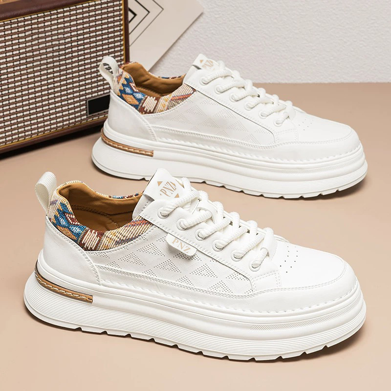 Leichte Plateau-Freizeitschuhe für Herren mit Schnürung