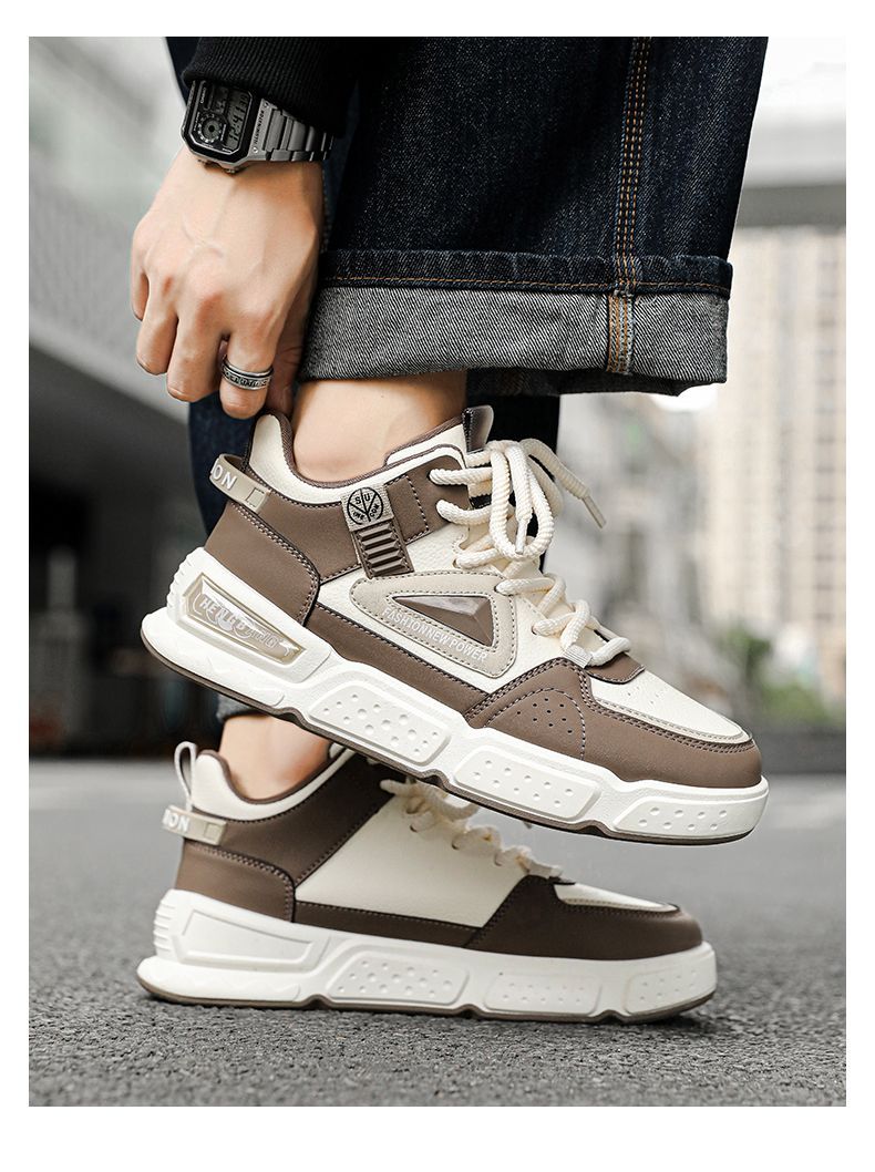 Men's Colorblock Cushioned Lace-Up Casual Shoes detail 20