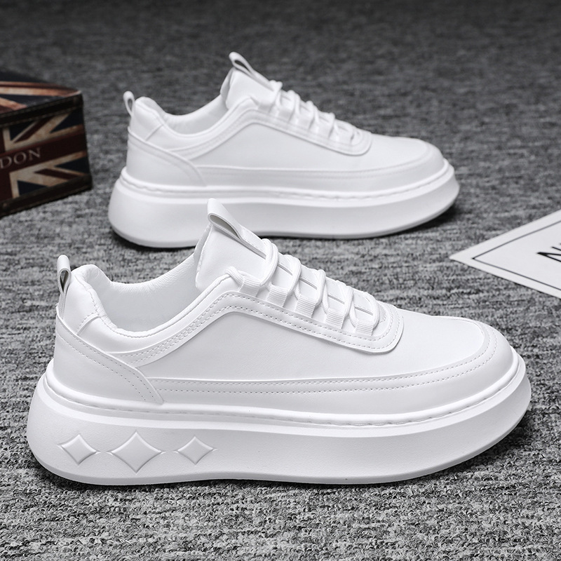 Herren Plateau-Freizeitschuhe aus Leder mit Dämpfung 4