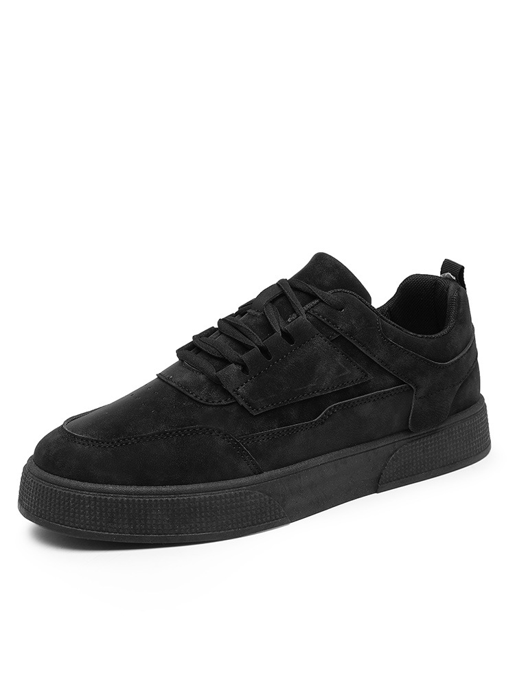 Einfarbige Herren-Freizeitschuhe aus PU-Leder zum Schnüren detail 20