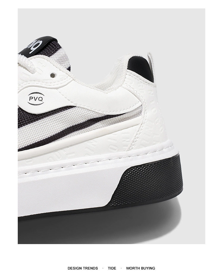 Herren Plateau-Sneaker zum Schnüren mit Streifen detail 3