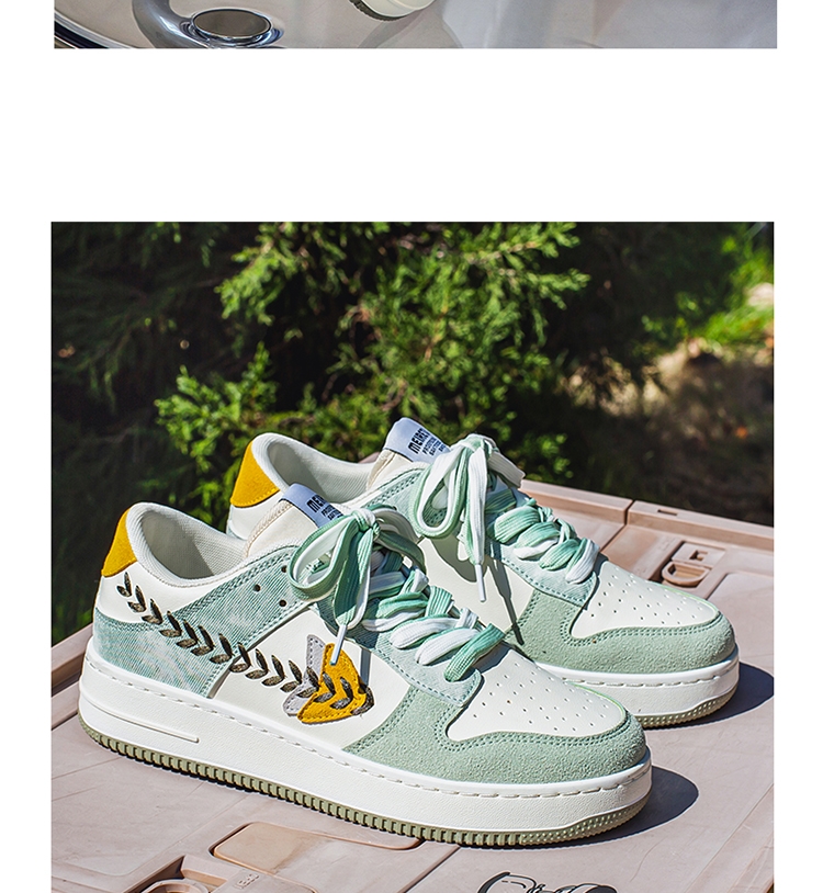 Scarpe da skate unisex traspiranti stringate con motivo color block detail 16