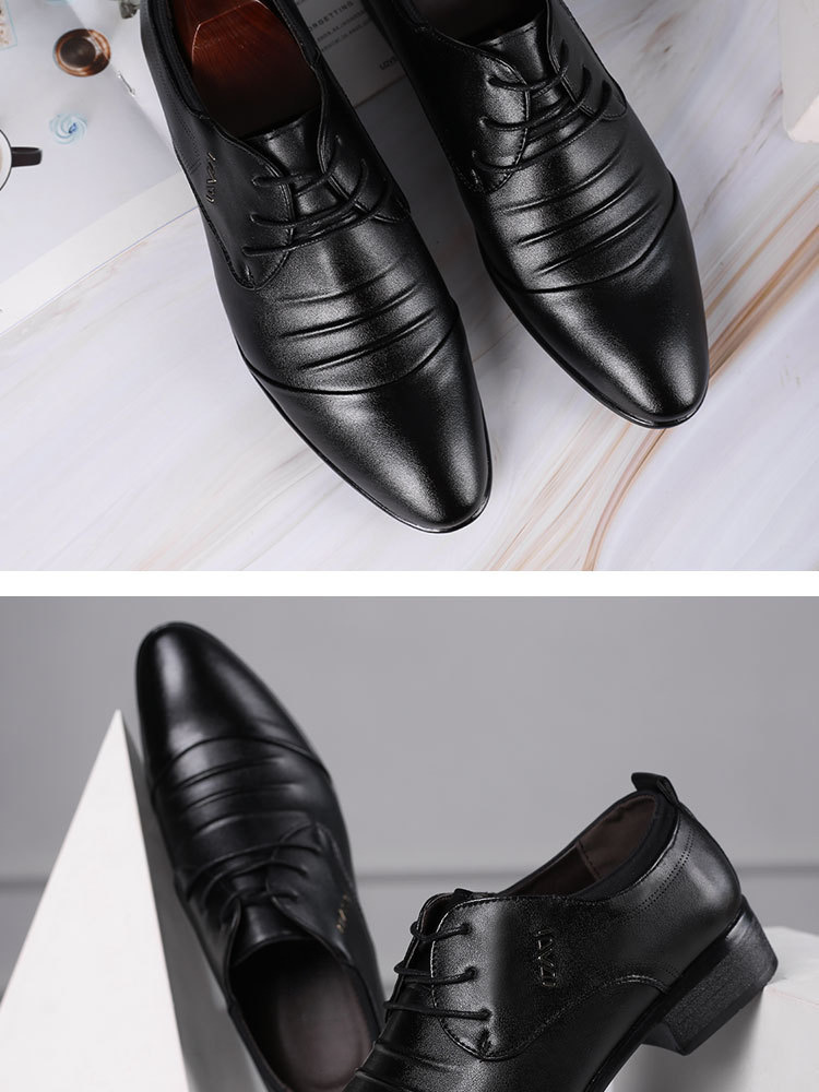 Nette veterschoenen met spitse neus voor heren detail 14