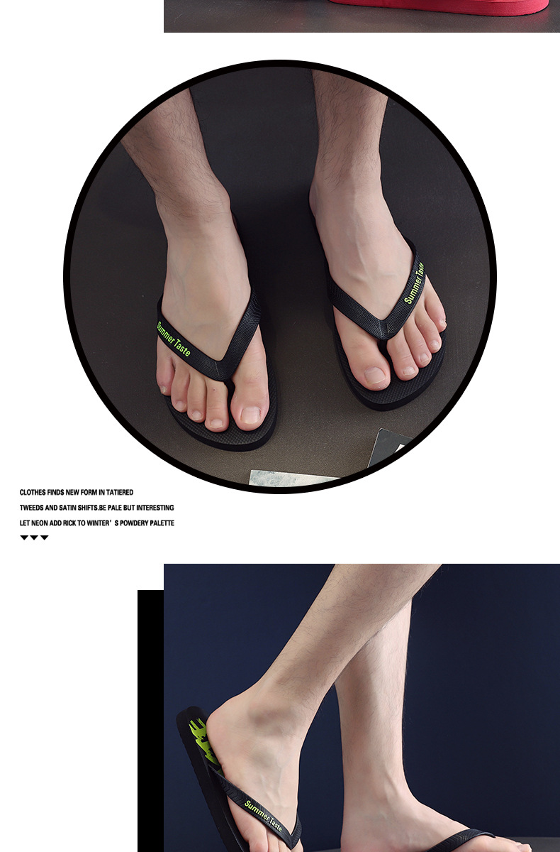 Men's Lightweight Quick-Dry Graphic Print Flip-Flops detail 7