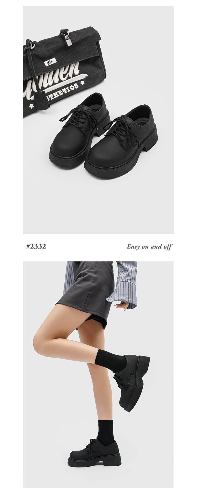 Women's Platform Lace-Up Casual Shoes detail 5