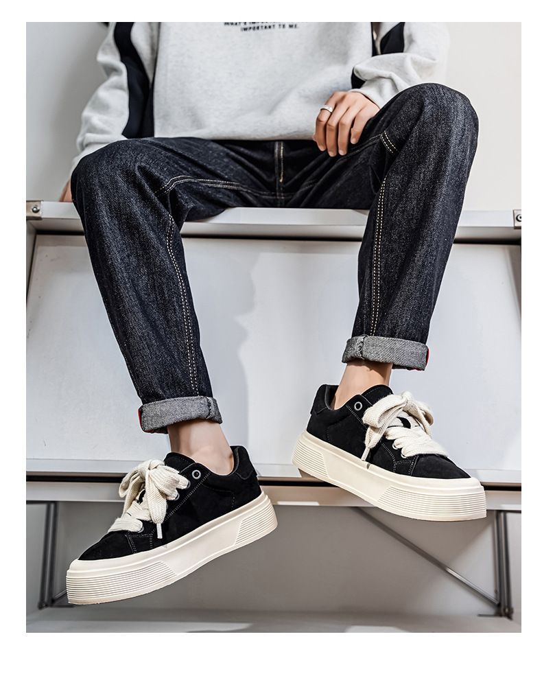Plateau-Freizeitschuhe für Herren mit dicken Schnürsenkeln detail 15