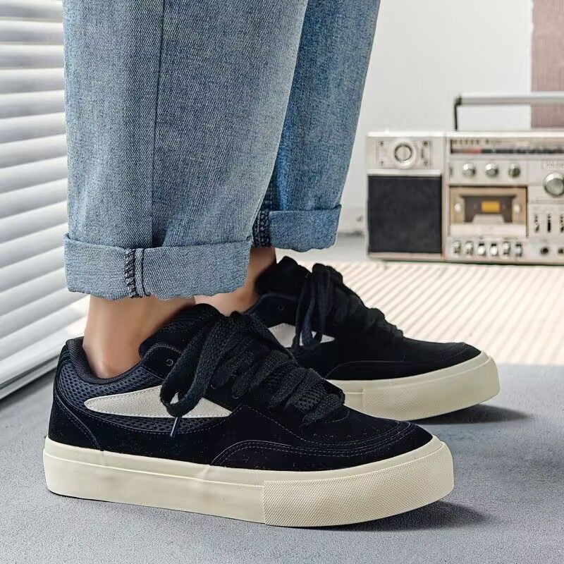 Chaussures de skate à lacets respirantes pour homme style colorblock detail 7