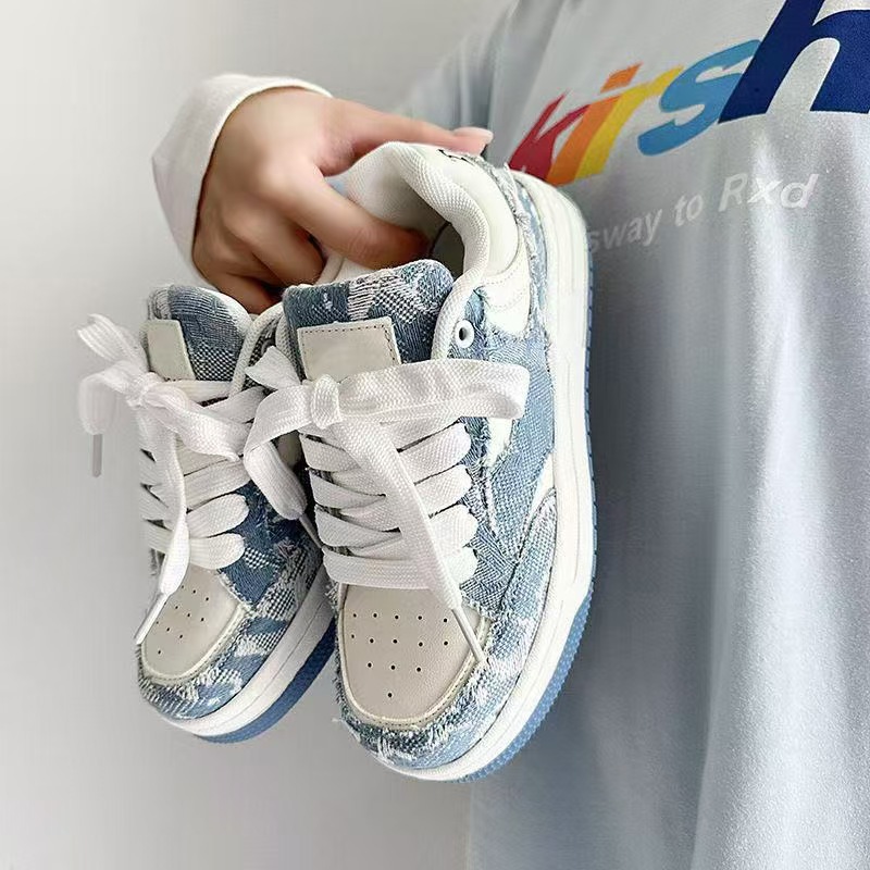 Unisex Skateschuhe aus Canvas mit Distressed-Look & Chunky-Plateau 4