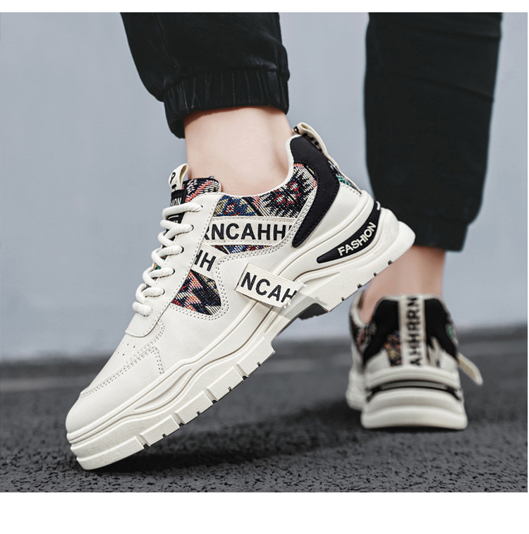 Sneakers stringate da uomo con zeppa e motivo color block detail 7