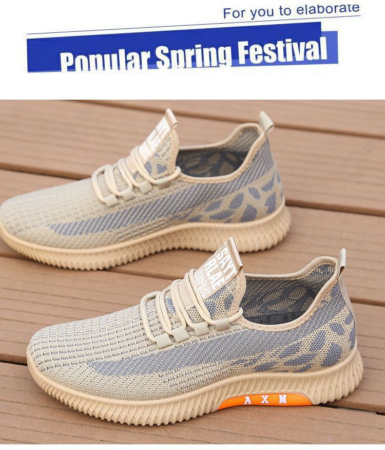 Zapatillas de running para hombre ligeras y transpirables de punto detail 4