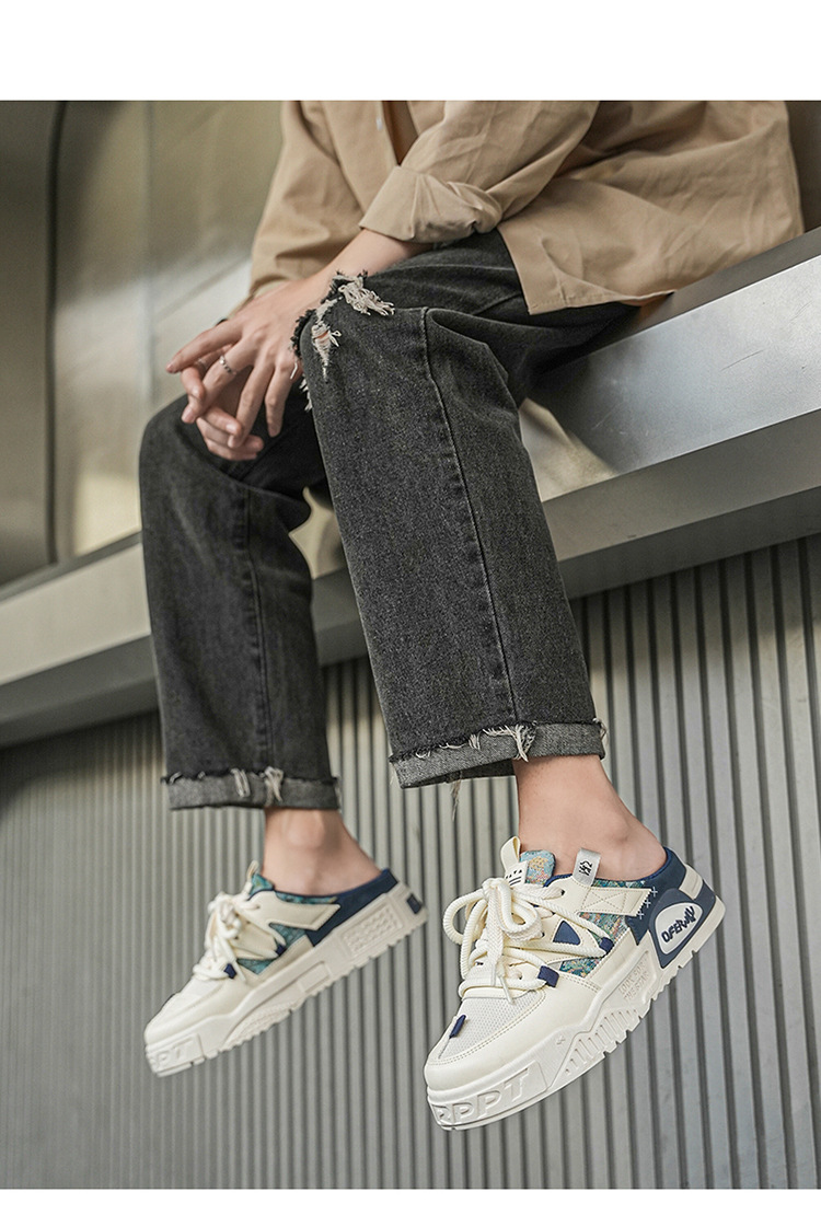 Chaussures casual sans lacets respirantes pour homme au design colorblock detail 6