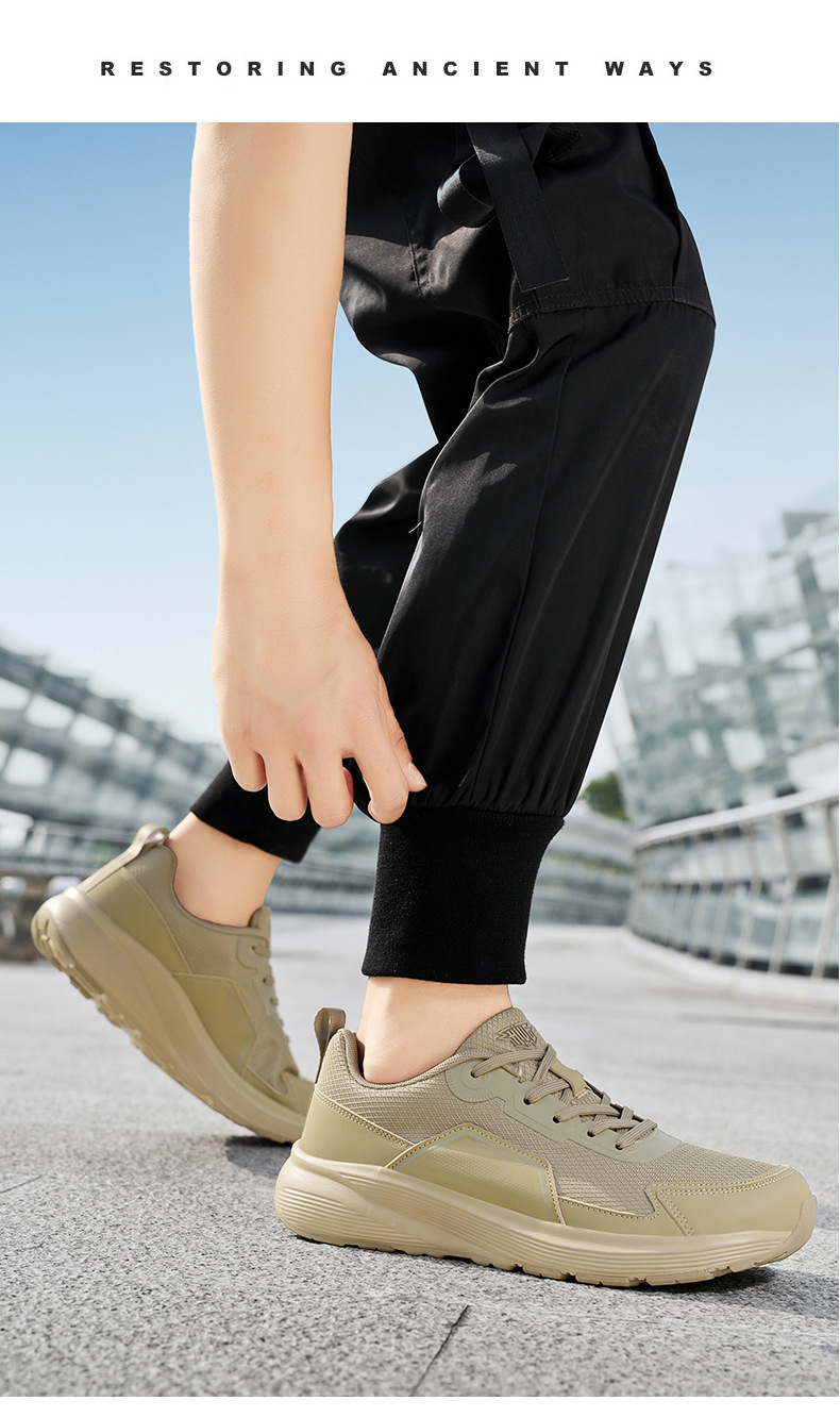 Atmungsaktive, leichte Herren-Sneaker mit Schnürung – Freizeitschuhe detail 3