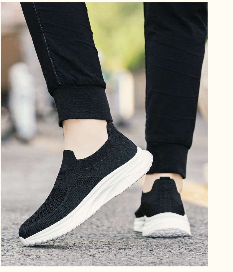 Men's Breathable Knit Slip-On Casual Shoes detail 8