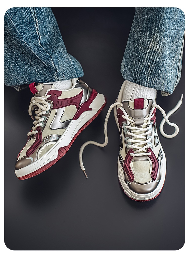 Plateau-Sneaker für Herren mit Colorblock & Schnürung detail 10