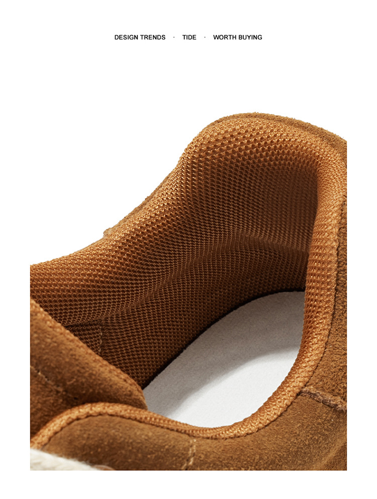 Unisex Plateau-Freizeitschuhe aus Wildleder mit Dämpfung und Schnürung detail 3