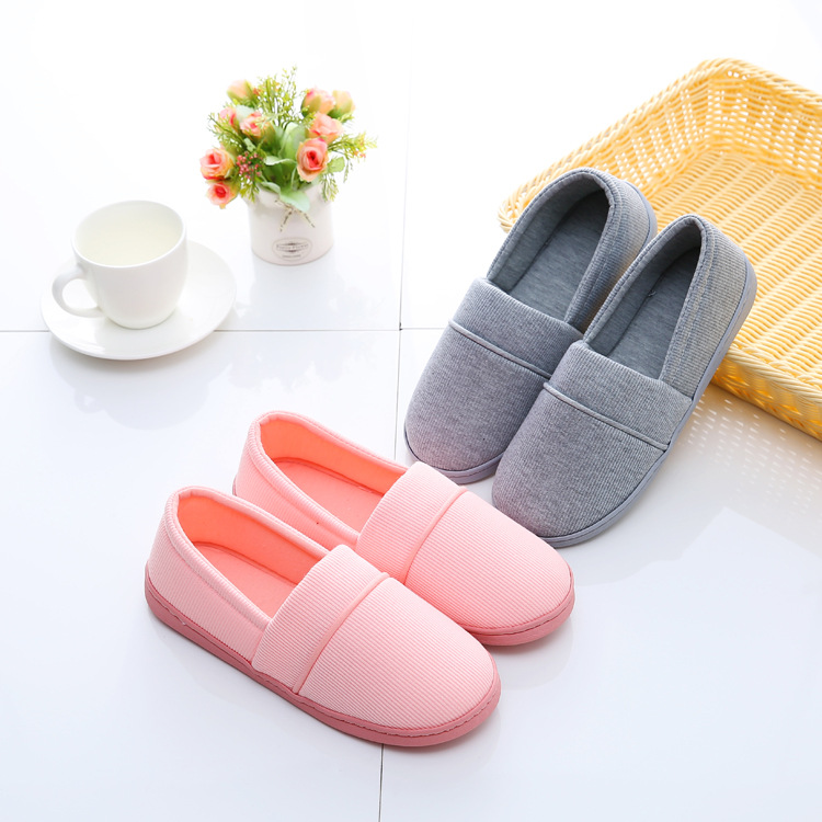 Women's Breathable Cotton-Fabric Slip-On Slippers 3