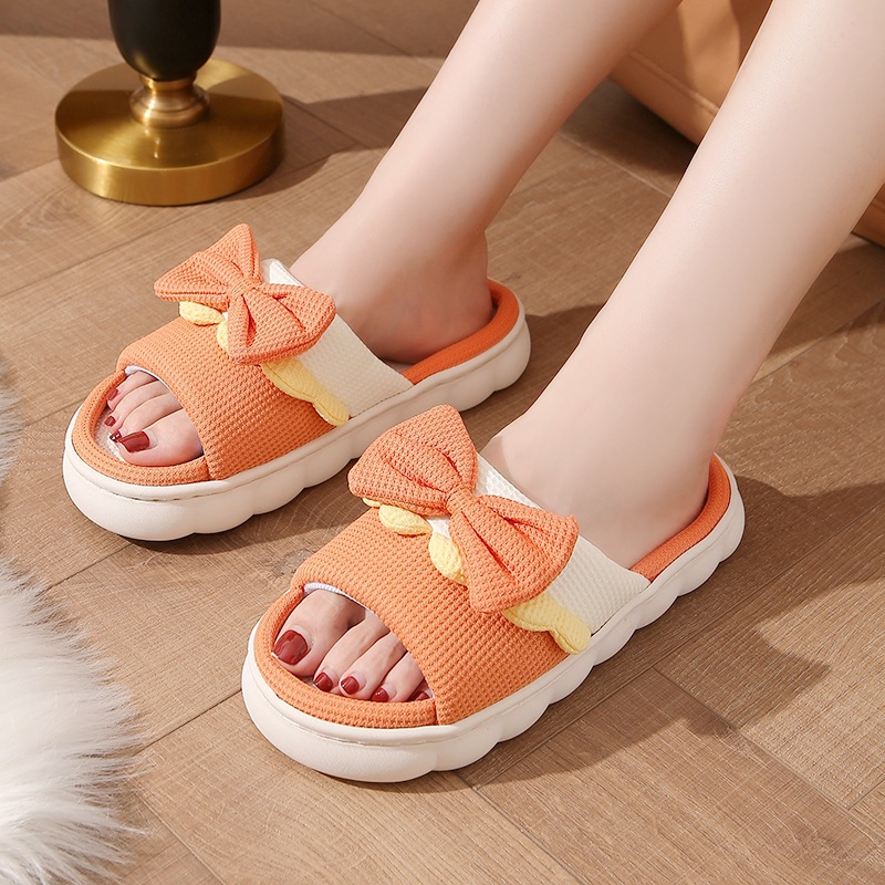 Women's Breathable Linen Open-Toe Slippers detail 20