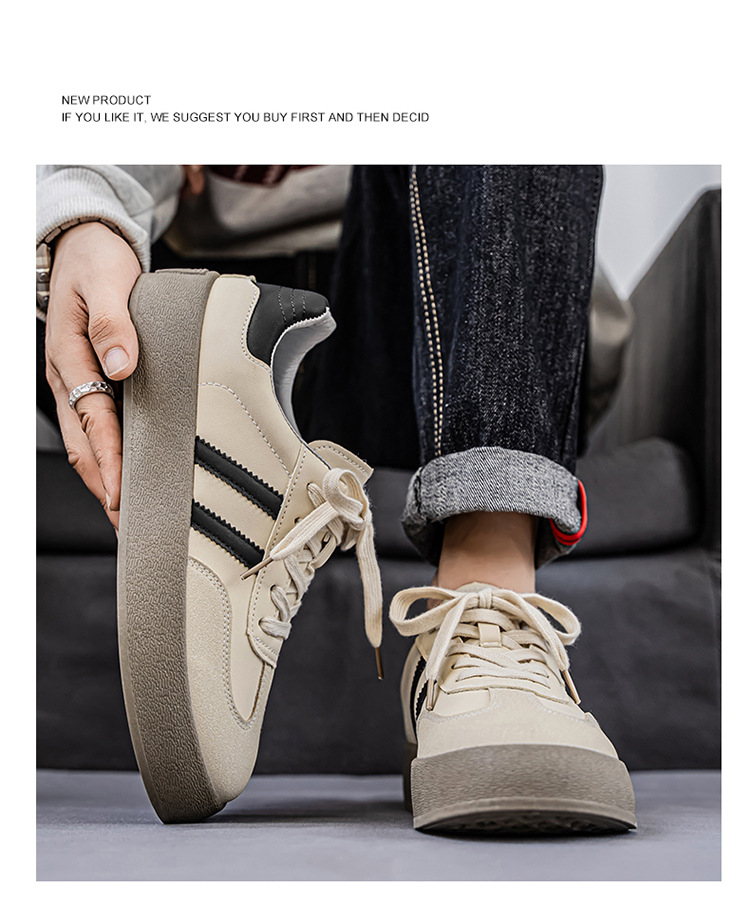 Men's Retro Colorblock Platform Skate Shoes detail 7