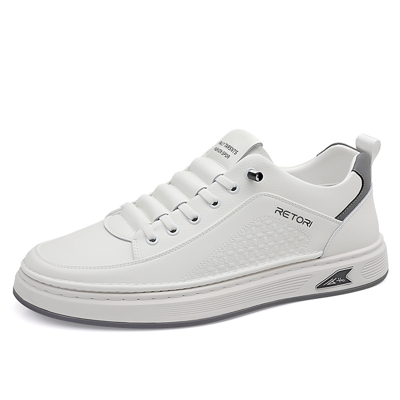 Atmungsaktive Leder-Freizeitschuhe für Herren mit Schnürung 6