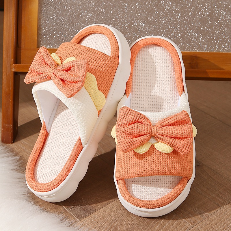 Women's Breathable Linen Open-Toe Slippers detail 18