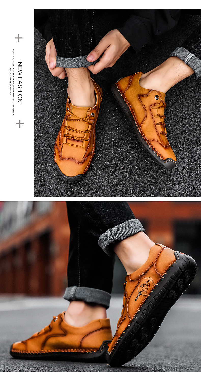 Klassische rutschfeste Herren-Freizeitschuhe mit Schnürung detail 11