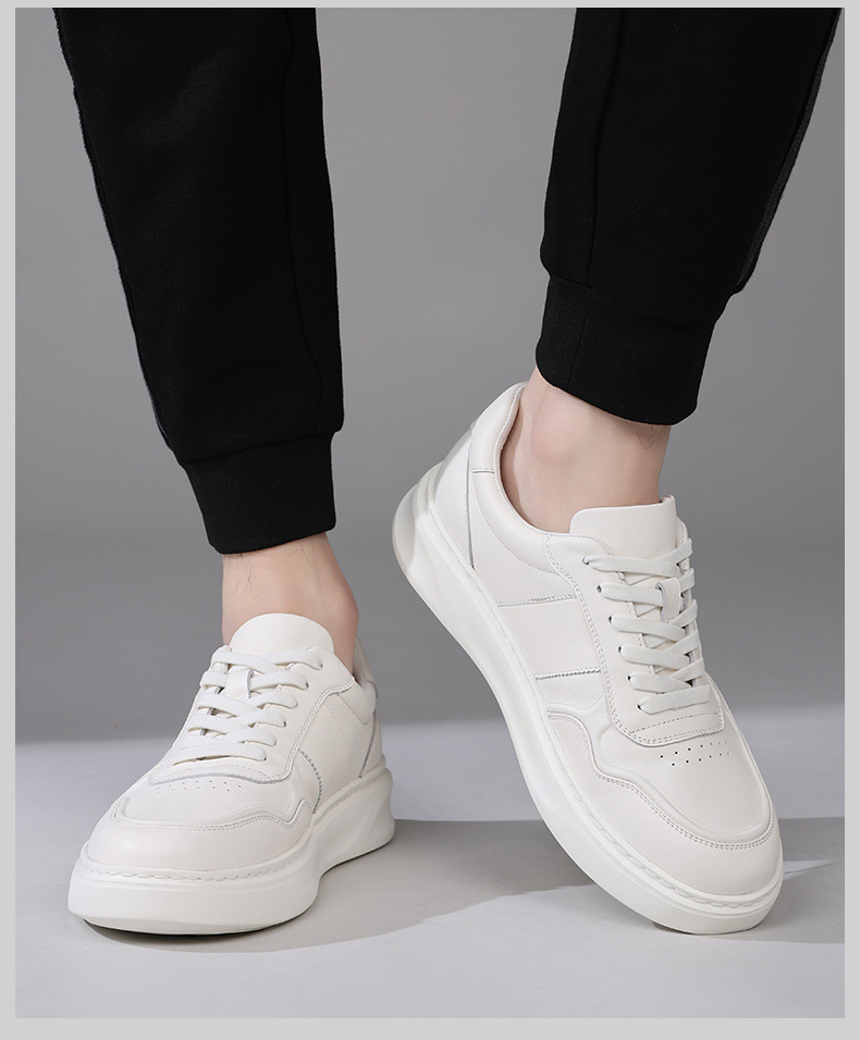 Men's Leather Cushioned Platform Casual Shoes detail 6