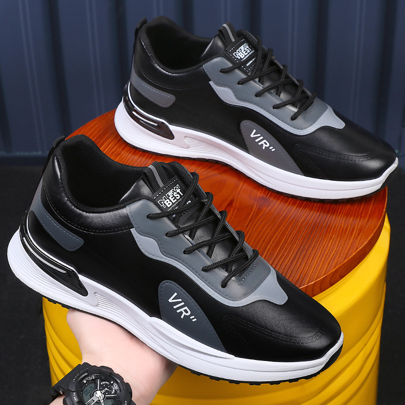 Men's Colorblock Cushioned Lace-Up Casual Sneakers 3