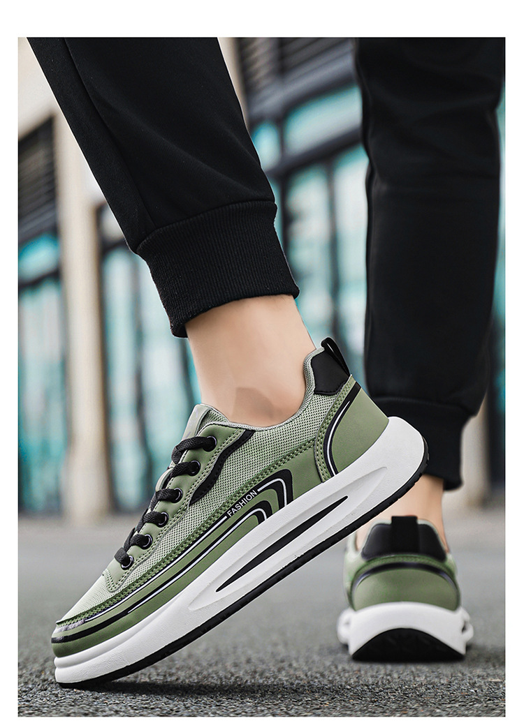 Sneakers casual da uomo traspiranti in mesh con lacci detail 8