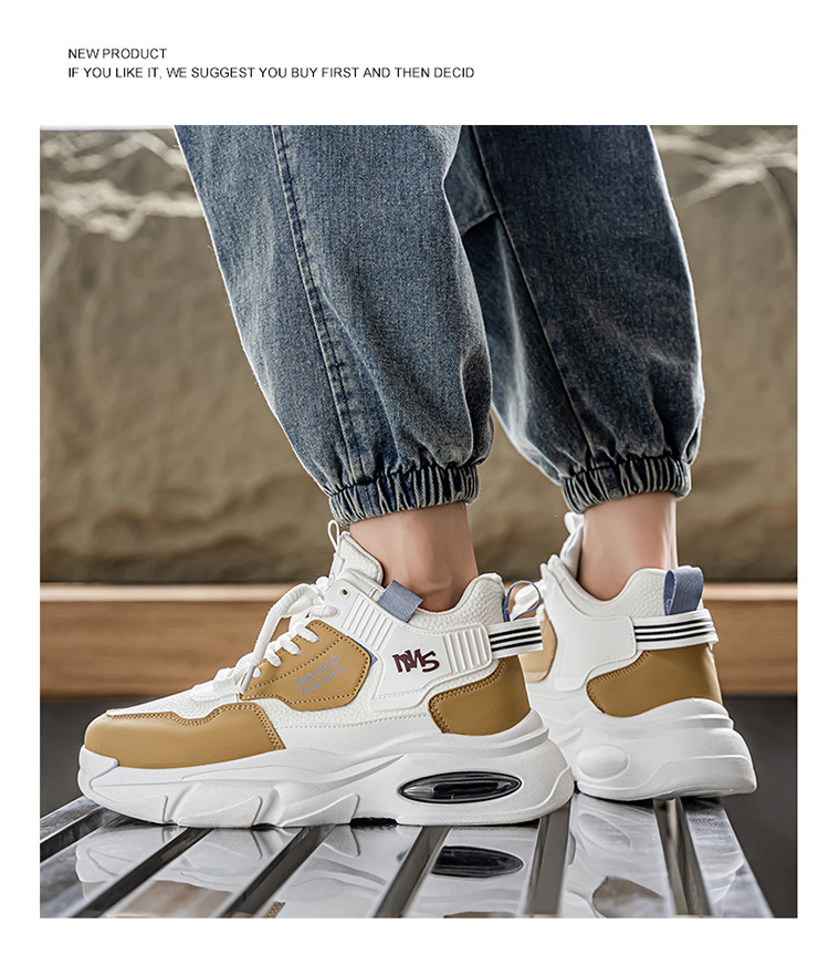 Sneakers stringate da uomo con plateau e suola ammortizzata detail 7