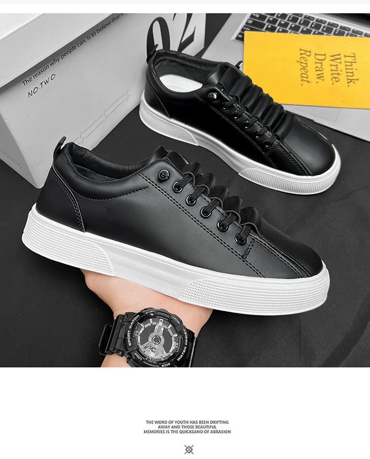 Herren Freizeitschuhe aus Leder zum Schnüren detail 3