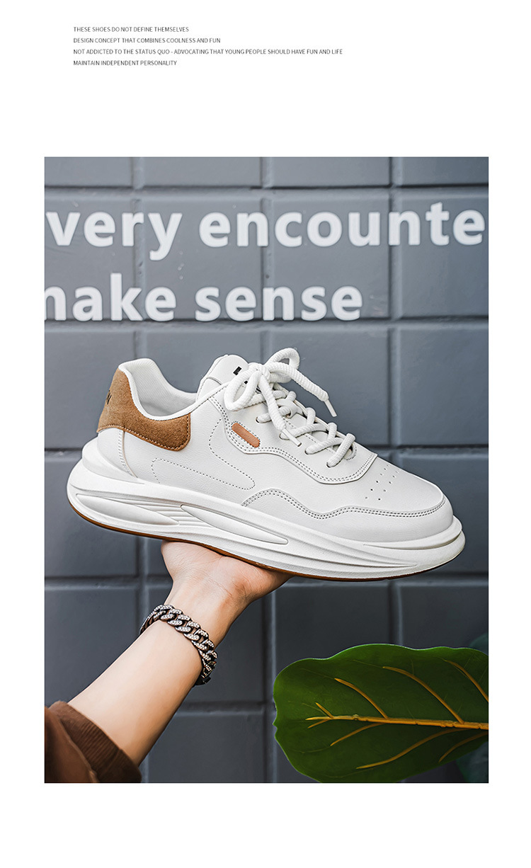 Gedämpfte Plateau-Sneaker für Herren mit Schnürung detail 1