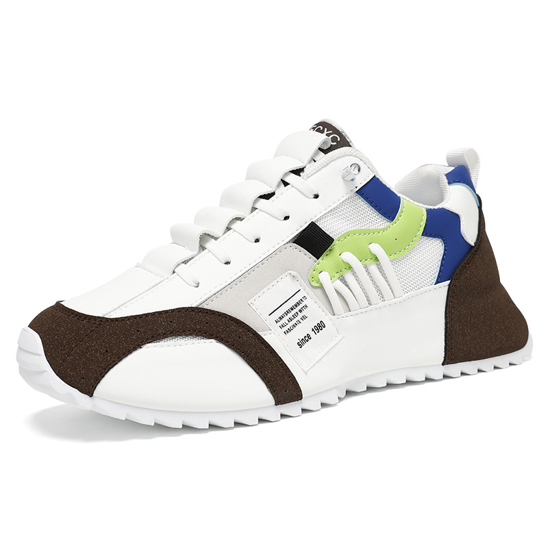 Zapatillas de deporte casual con plataforma y bloques de color para hombre 5