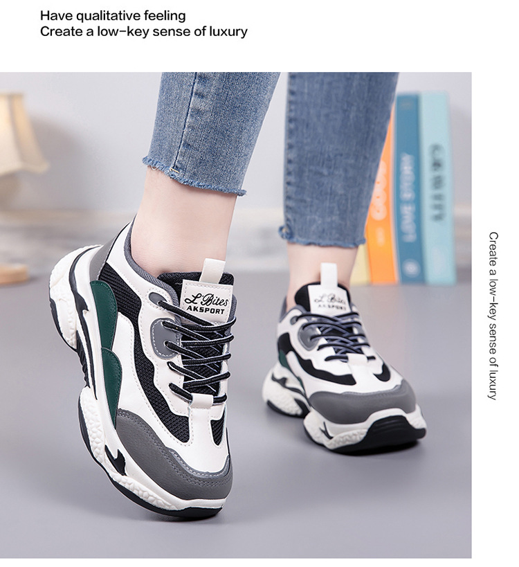 Women's Breathable Colorblock Platform Casual Sneakers detail 4
