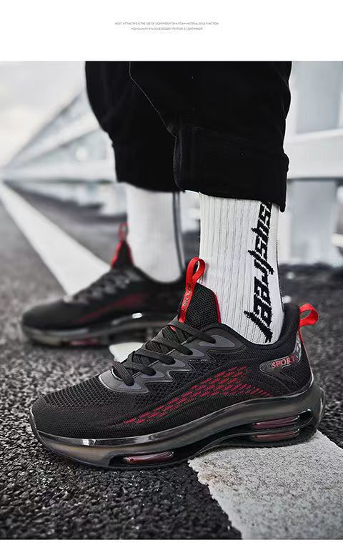 Atmungsaktive Herren-Laufschuhe mit dämpfender Plateausohle detail 8