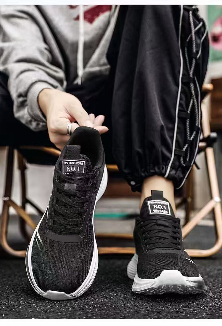 Atmungsaktive Herren-Laufschuhe aus Mesh mit Dämpfung detail 1
