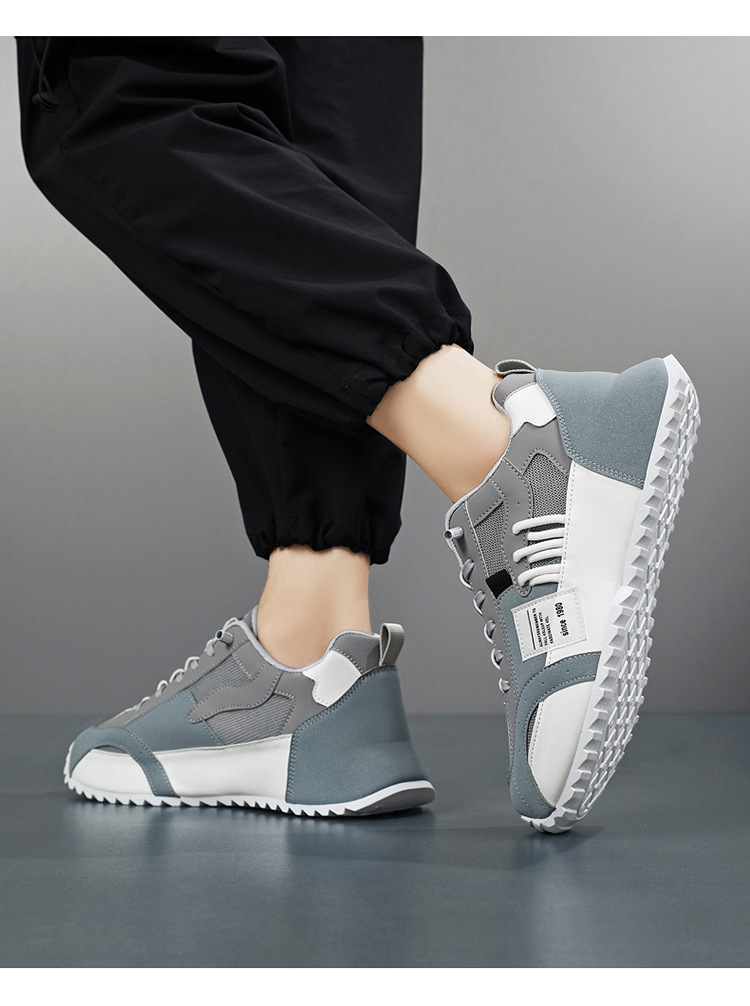 Zapatillas de deporte casual con plataforma y bloques de color para hombre detail 5