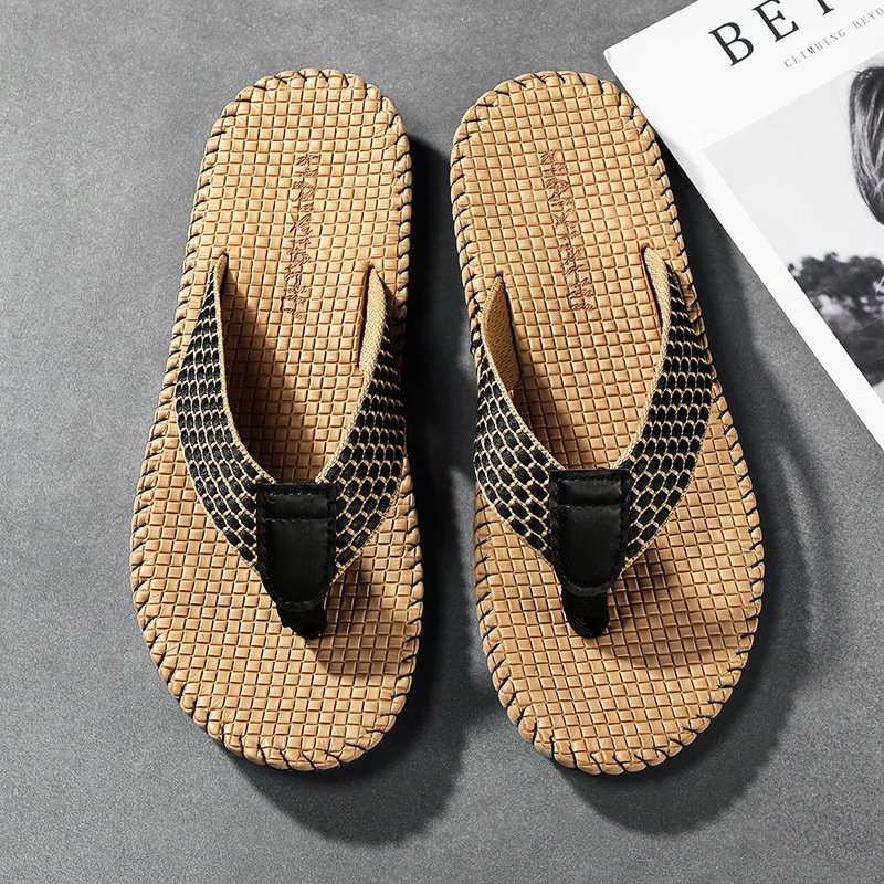 Men's Lightweight Breathable Canvas Flip-Flops 4
