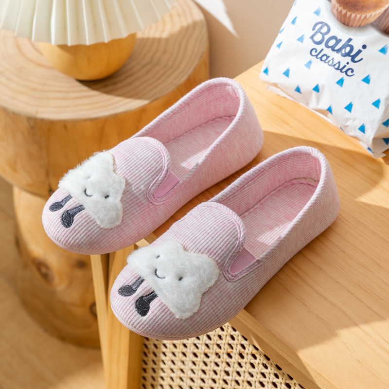 Women's Cozy Soft-Sole Cotton Slip-On Slippers detail 4