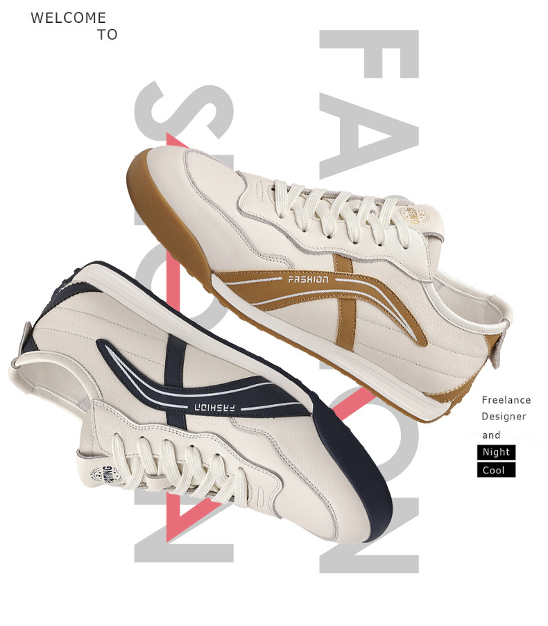 Men's Leather Lace-Up Casual Shoes detail 1