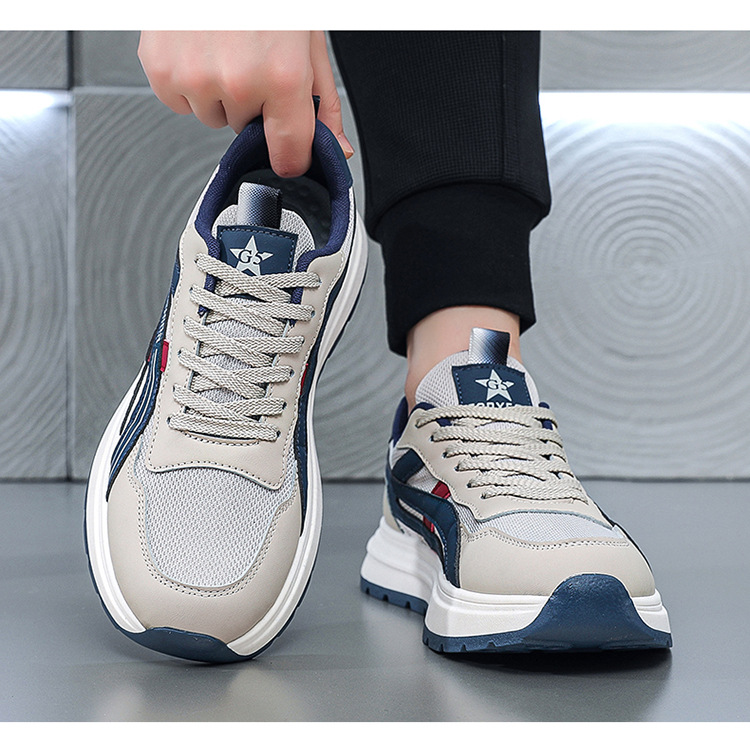 Sneakers da uomo traspiranti stringate con suola ammortizzata detail 1