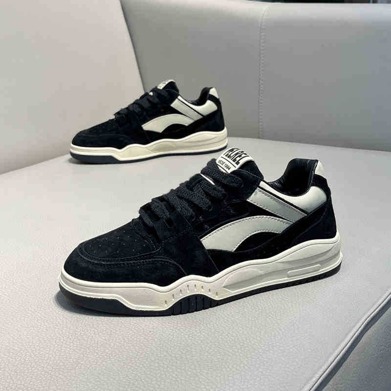 Zapatillas de skate unisex de ante con cordones y diseño color block detail 18