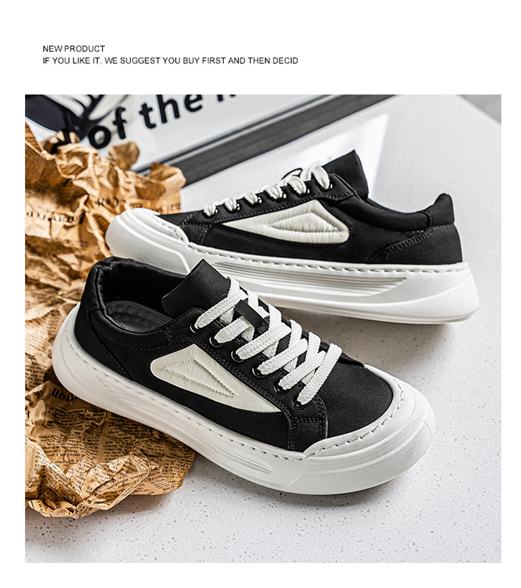 Chaussures casual pour homme en toile à plateforme et blocs de couleur detail 11