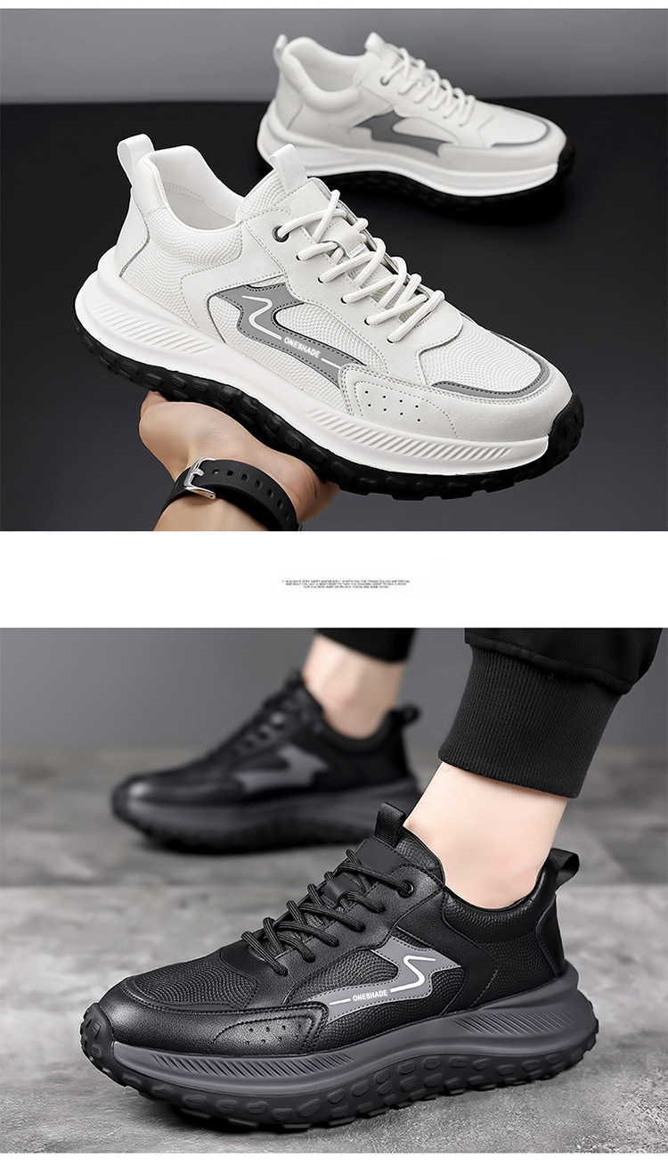 Sneakers casual da uomo stringate, traspiranti e ammortizzate detail 3