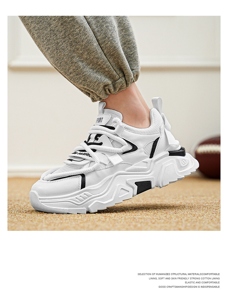 Atmungsaktive Chunky Plateau-Sneaker aus Mesh für Herren detail 16