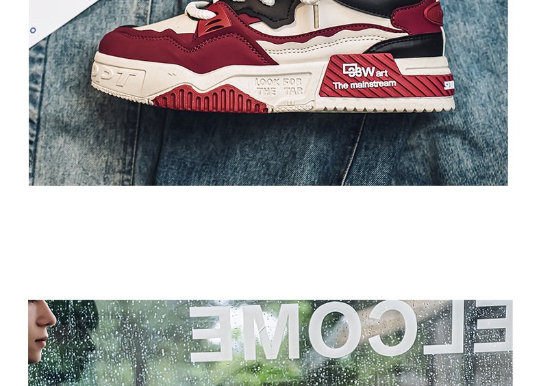 Sneakers casual unisex stringate con plateau ammortizzato colorblock detail 10
